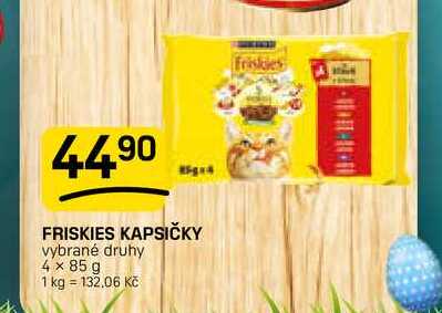 FRISKIES KAPSIČKY vybrané druhy 4 x 85 g 