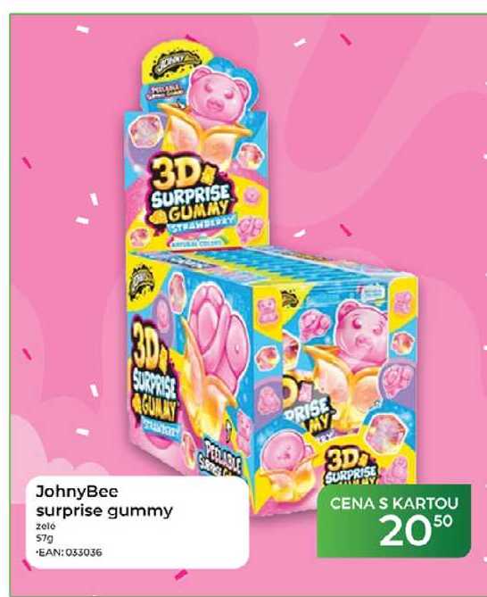 JohnyBee surprise gummy zelé 57g