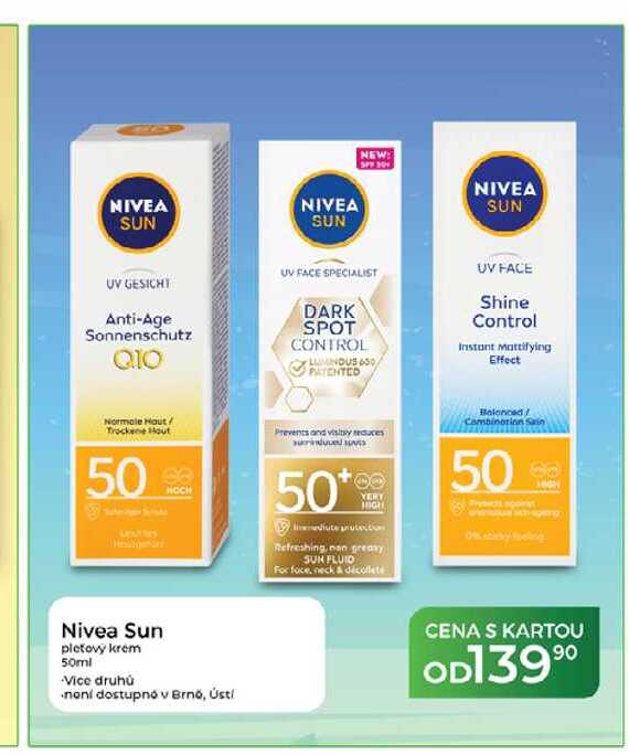 Nivea Sun pleťový krém 50ml