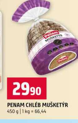 PENAM CHLÉB MUŠKETÝR 450 g 