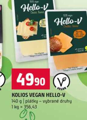 KOLIOS VEGAN HELLO-V 140 g plátky vybrané druhy 