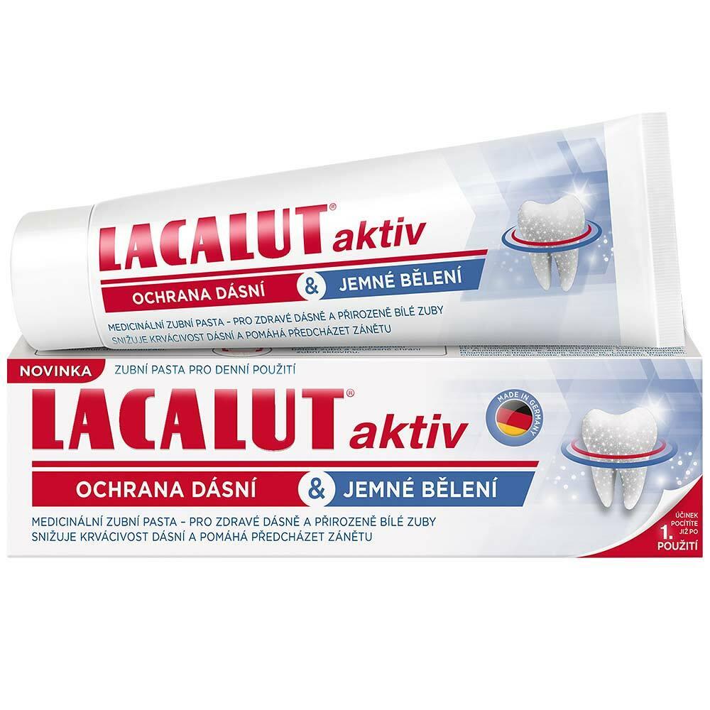 Lacalut Aktiv Ochrana dásní a jemné bělení zubní pasta 75 ml