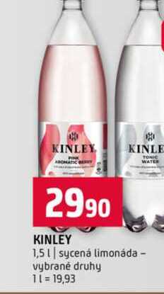 KINLEY 1,5l sycená limonáda vybrané druhy