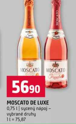 MOSCATO DE LUXE 0,75l sycený nápoj vybrané druhy 