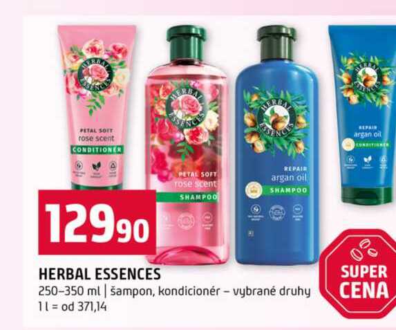 HERBAL ESSENCES 250-350 ml šampon, kondicionér vybrané druhy Terno