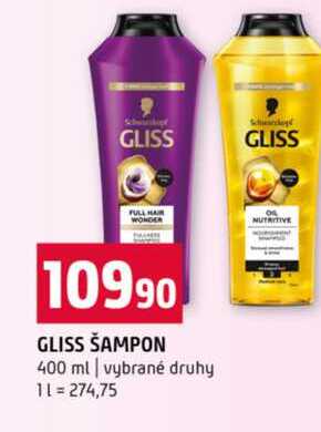 GLISS ŠAMPON 400 ml vybrané druhy Terno