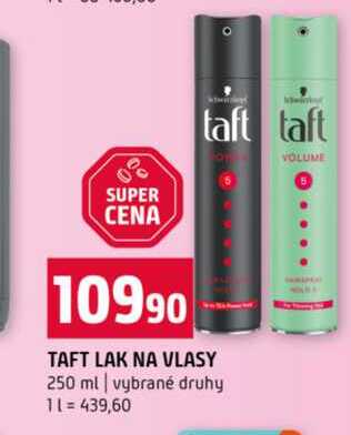 TAFT LAK NA VLASY 250 ml vybrané druhy 