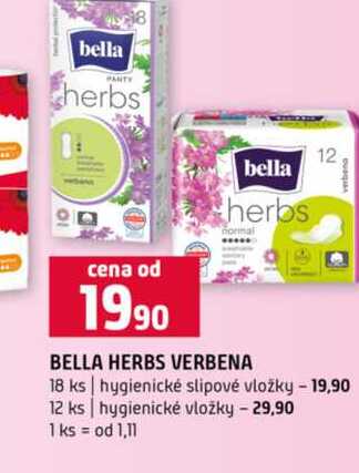 BELLA HERBS VERBENA 18 ks hygienické slipové vložky 12 ks hygienické vložky 