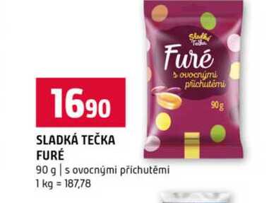 SLADKÁ TEČKA FURÉ 90 g s ovocnými příchutėmi