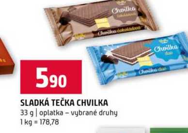 SLADKÁ TEČKA CHVILKA 33 g oplatka vybrané druhy