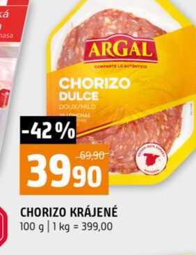 CHORIZO KRÁJENÉ 100 g 