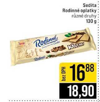 Sedita Rodinné oplatky různé druhy 130 g 