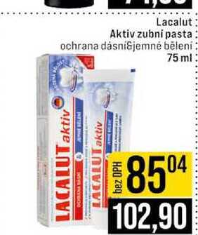 Lacalut Aktiv zubni pasta ochrana dásní jemné bělení 75ml