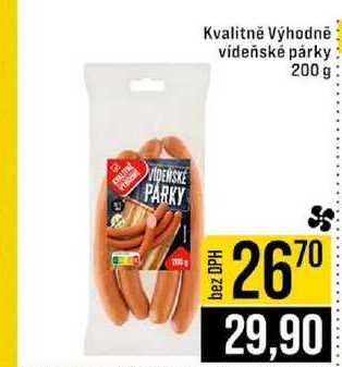 Kvalitně Výhodně vídeňské párky 200 g