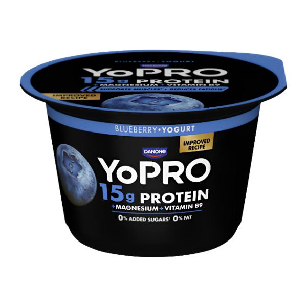 YoPRO Protein dezert s borůvkovou příchutí
