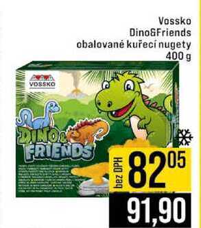 Vossko Dino&Friends obalované kuřecí nugety 400 g 