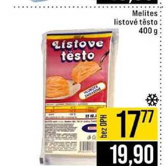 Melites listové těsto 400 g 