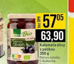 Kalamata olivy s peckou 350 g