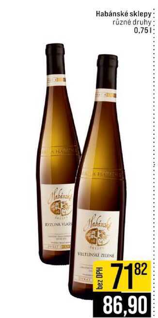 Habánské sklepy různé druhy 0,75l