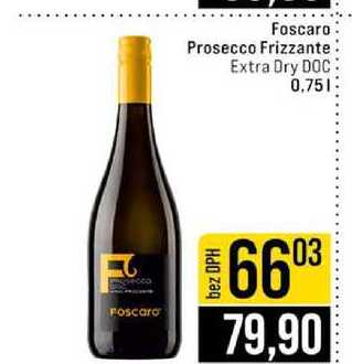 Foscaro Prosecco Frizzante Extra Dry DOC 0,75l