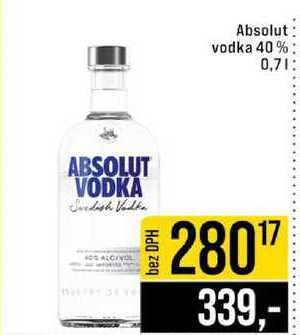 Absolut vodka 40 % 0,7l