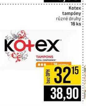 Kotex tampóny různé druhy 16 ks 