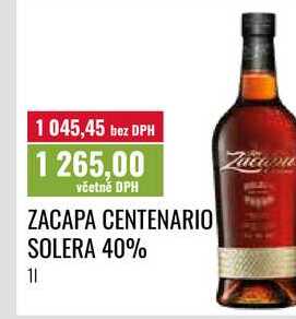 ZACAPA CENTENARIO SOLERA 40% 1l