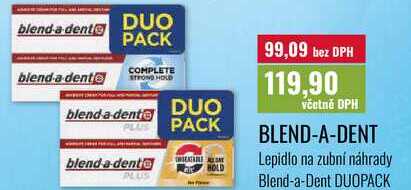 BLEND-A-DENT Lepidlo na zubní náhrady, DUOPACK Ratio