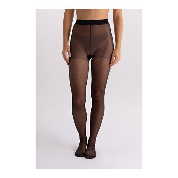 Nadotec Vzorované s tečkou | TEČKA | vel. 3M | 20 DEN | černá