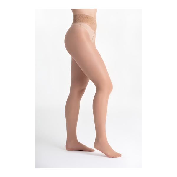 Nadotec s krajkovým pásem | KRÁSY | vel. 3M| béžová | 30 DEN