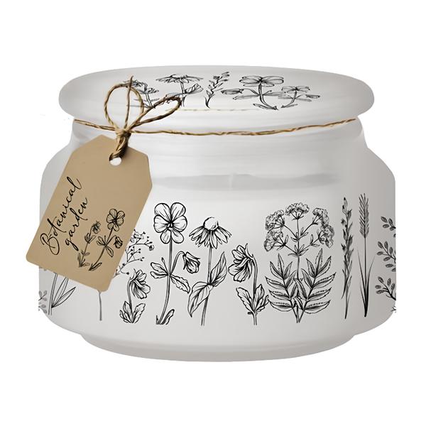 Emocio se skleněným víčkem Botanical Garden, vonná svíčka, sklo 100x79 mm