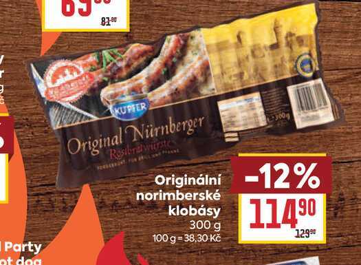 Originální norimberské klobásy 300 g