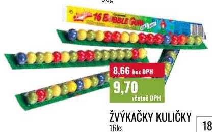 ŽVÝKAČKY KULIČKY 16ks 