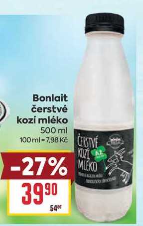 Bonlait čerstvé kozí mléko 500 ml