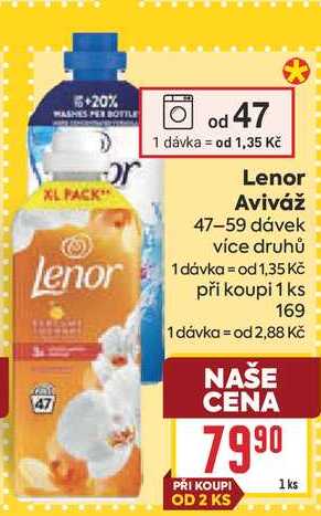 Lenor Aviváž 47-59 dávek BILLA