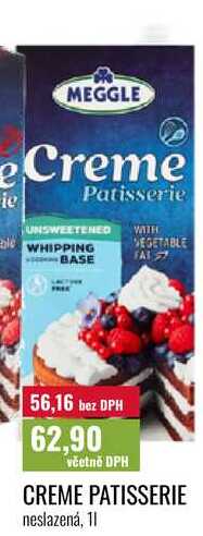 CREME PATISSERIE neslazená, 1l