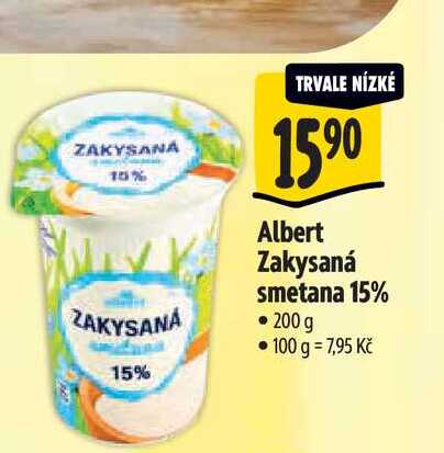   Albert Zakysaná smetana 15%  200 g 