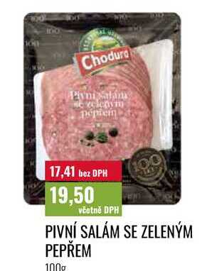 PIVNÍ SALÁM SE ZELENÝM PEPŘEM 100g 