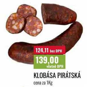 KLOBÁSA PIRÁTSKÁ cena za 1kg