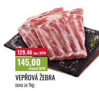VEPŘOVÁ ŽEBRA cena za 1kg 