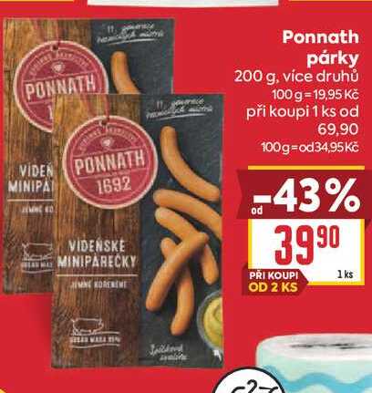 Ponnath párky 200 g