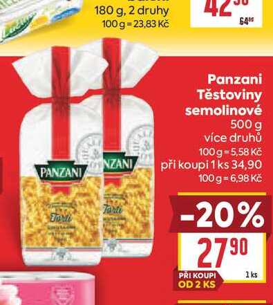 Panzani Těstoviny semolinové 500 g  
