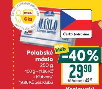 Polabské máslo 250 g 