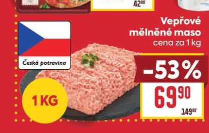 Vepřové mělněné maso cena za 1 kg