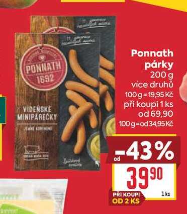 Ponnath párky 200 g