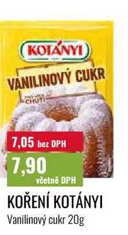 KOŘENÍ KOTÁNYI Vanilinový cukr 20g