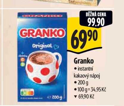  Granko  instantní kakaový nápoj  200 g 
