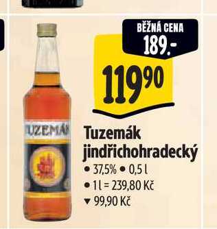   Tuzemák jindřichohradecký 37,5% 0,5 l