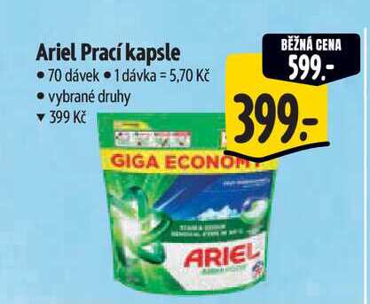 Ariel Prací kapsle  70 dávek Albert