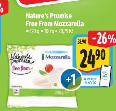 Nature's Promise Free From Mozzarella  120 g 
